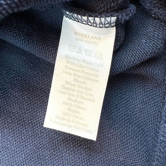 Everlane Navy Blue Cotton Crewneck Sweater Women’s M Read - Picture 9 of 11